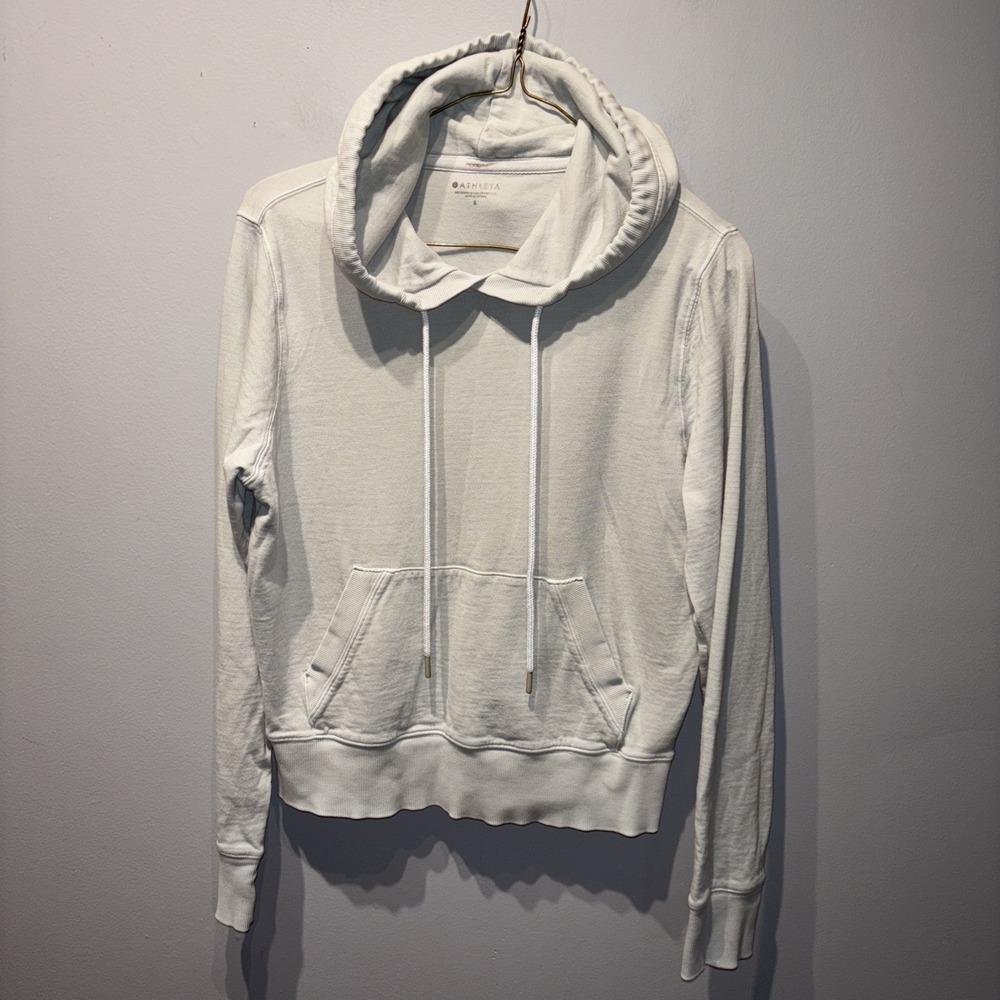 Athleta Hoodie Sweatshirt Light Sage Soft Comfort Active Athleisure SzS